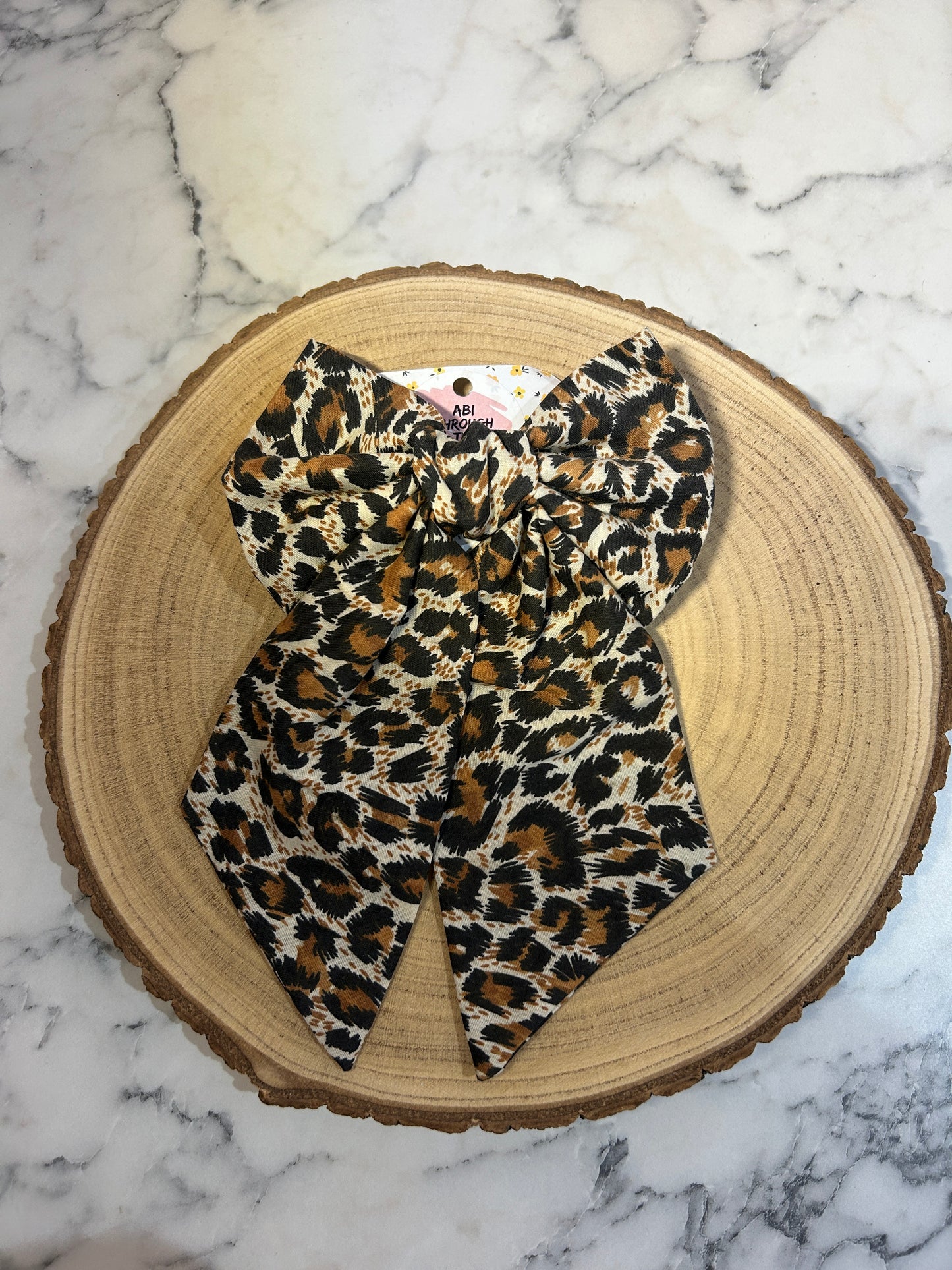 Leopard Print Midi Bow