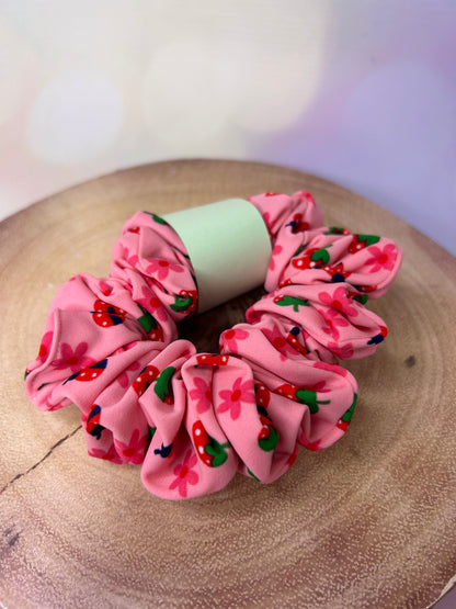 Pink Strawbs Swimwear Hair Scrunchie