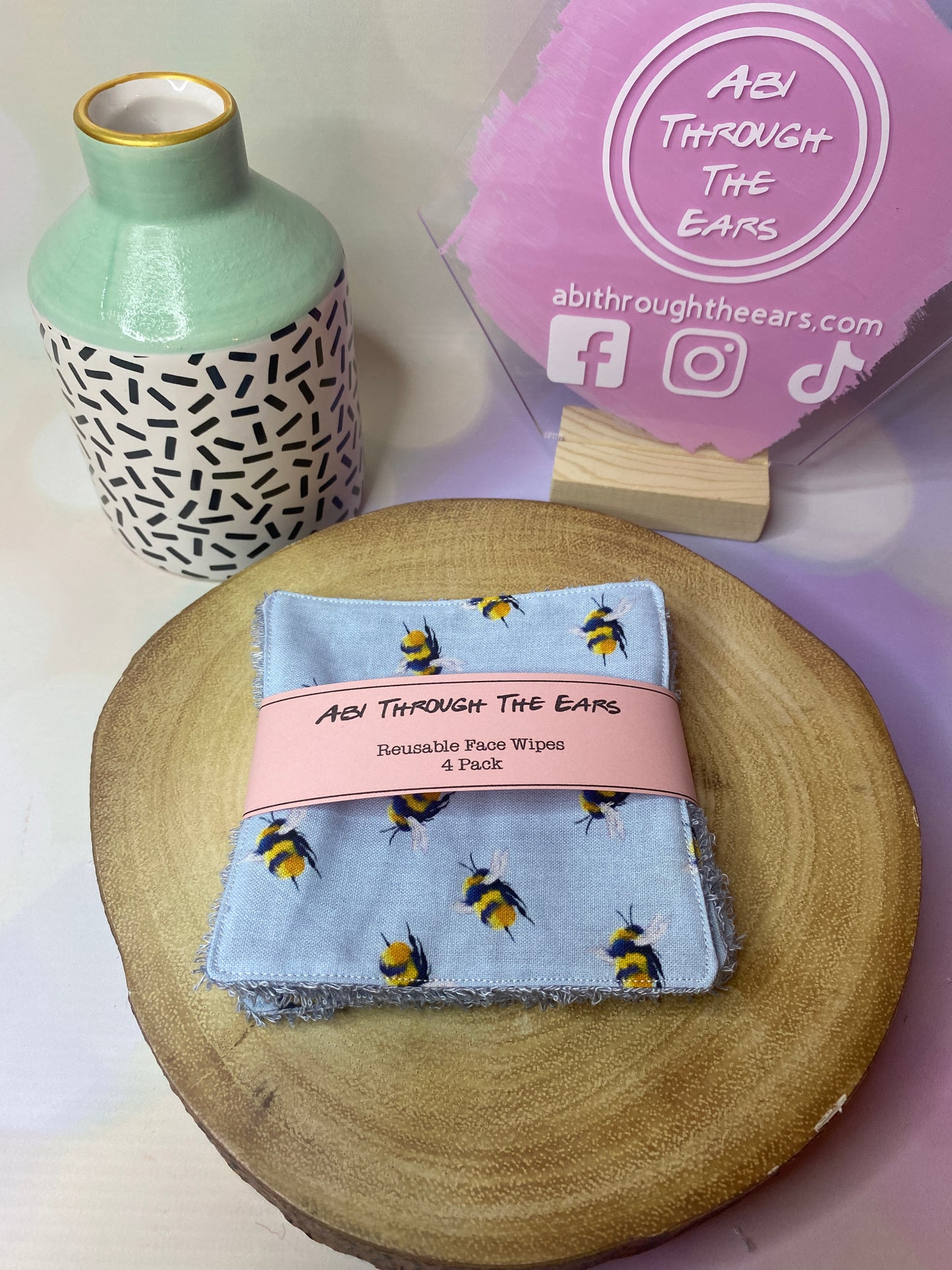 Blue Bee Reusable Face Wipes Pack