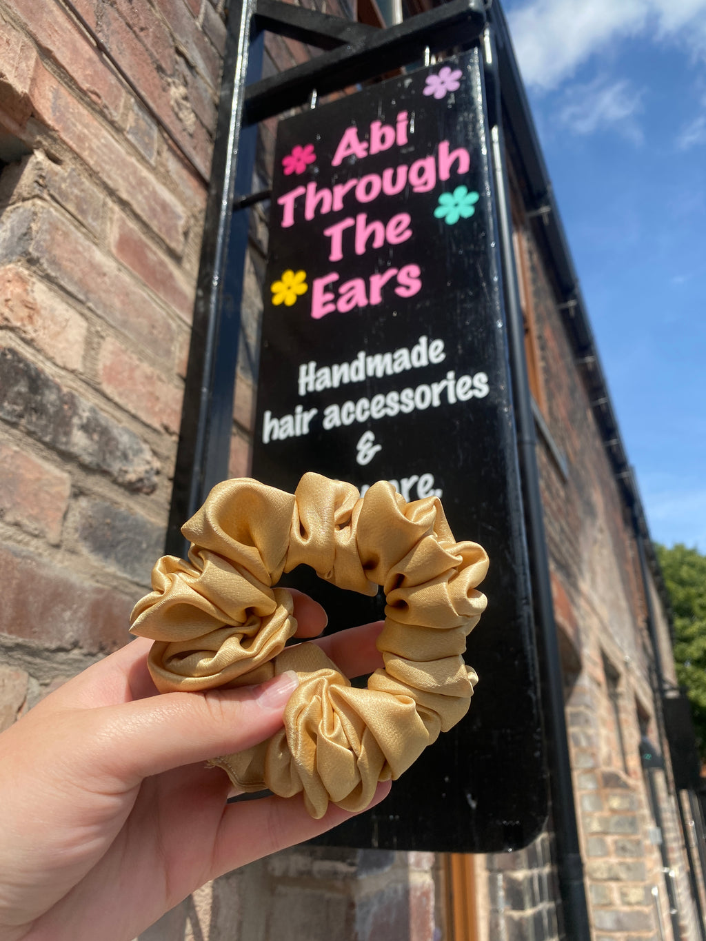 Luxury Gold Satin Scrunchie