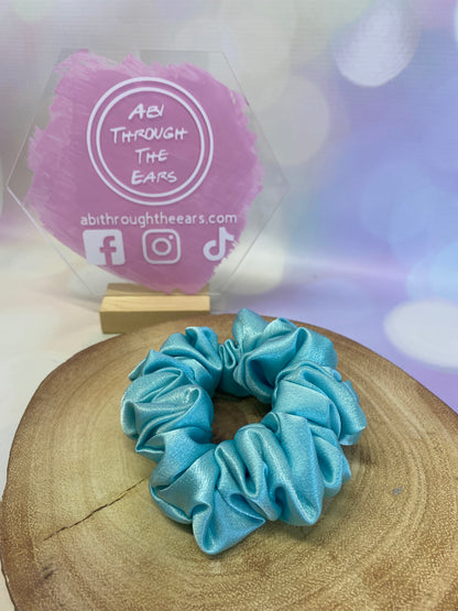 Luxury Blue Satin Scrunchie