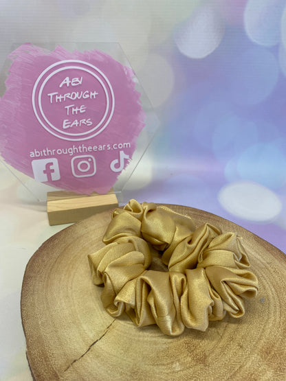 Luxury Gold Satin Scrunchie