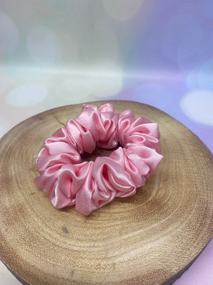 Luxury Pink Satin Scrunchie