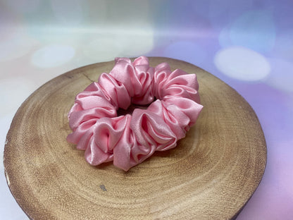 Luxury Pink Satin Scrunchie