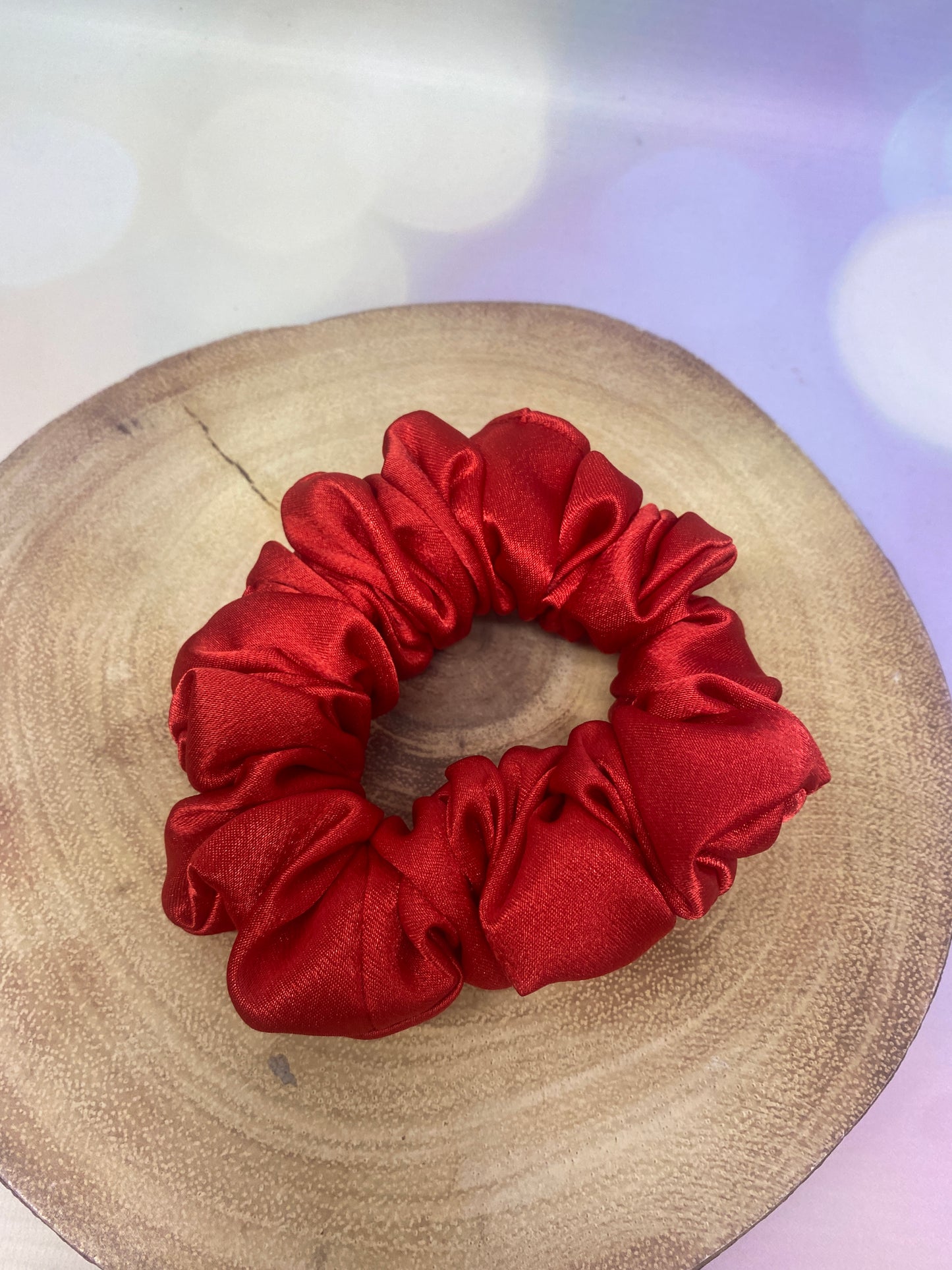 Luxury Red Satin Scrunchie